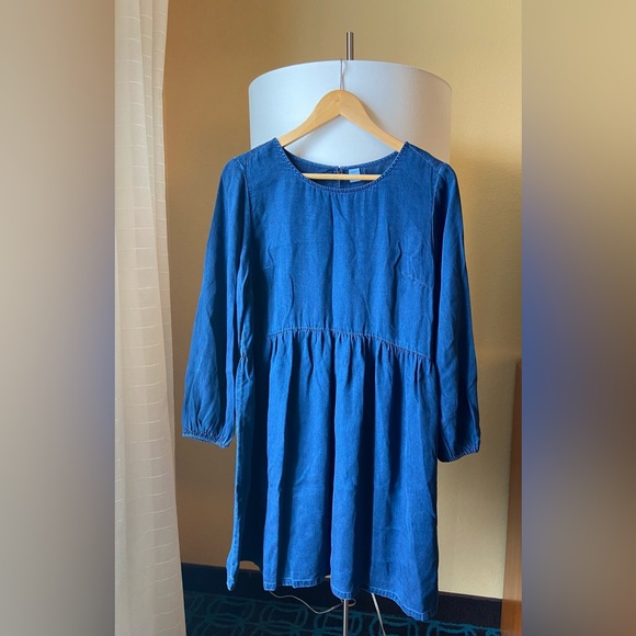 Old Navy Swing Dress Linen size medium petite - Picture 1 of 5